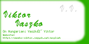 viktor vaszko business card